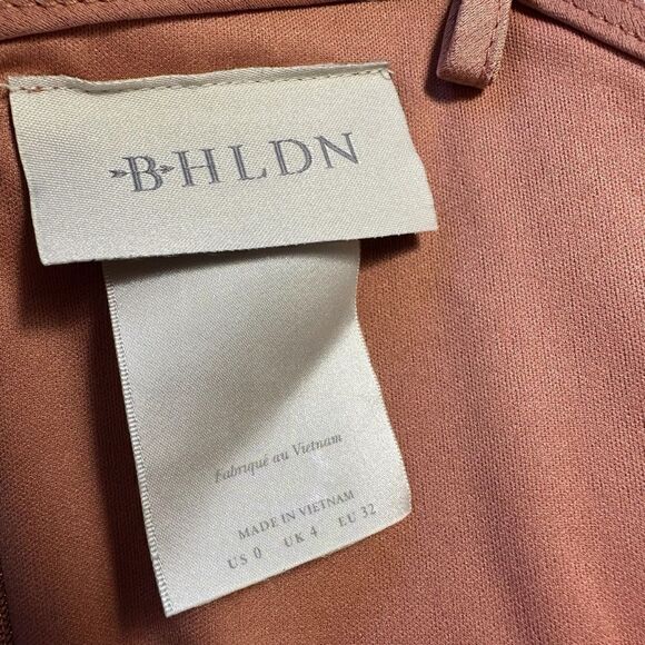 BHLDN Cali Satin Cowl Neck Midi Slip Dress In Sedona, Size 0 - Picture 8 of 10